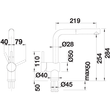 Blanco Linus-S single lever mixer chrome 514016