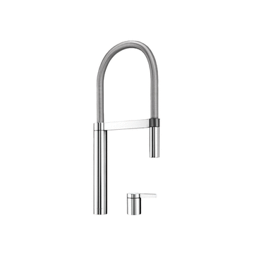 Blanco Culina-S Duo two hole kitchen mixer silk gloss stainless steel 519783
