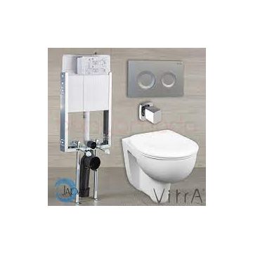 Bathroom Complete Closet Package Vitra Arkitekt Wall Hung WC + Japar Concealed Cistern Set 5959L003-0850-SET