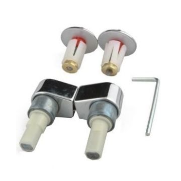 Sphinx 330-355-390 S8H70607A20 set of 2 chrome hinges Soft Close Toilet seat 