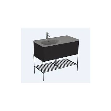 Vitra Equal Sink Cabinet with Drawers Asymmetrical Gray Sink  100 cm  Elm 66525