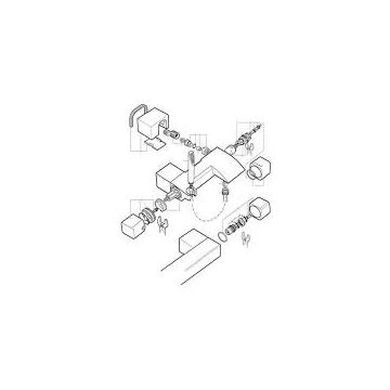 Roca - Thermostatic Control (Ag0021800R) (A524528800). Original faucet spare parts. Ref. A525554903