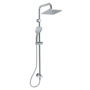 Ideal Standard  Idealrain square shower system kit with Idealrain 200mm square rainshower, Idealrain Cube M3 3 function handspray, 1.75m Idealflex hose and diverter for built-in mixers  A5834AA
