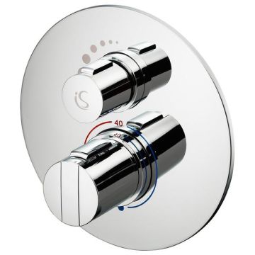 Ideal Standard  Easybox Slim BI thermostatic shower mixer with on/off and round faceplate  A5877AA