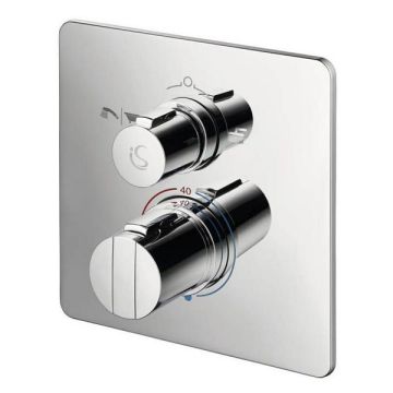 Ideal Standard  Easybox Slim BI thermostatic shower mixer with diverter and square faceplate  A5880AA