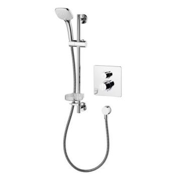 Ideal Standard  Easybox Slim BI thermostatic shower pack with square faceplate and Idealrain Cube M3 kit  A5959AA