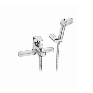 Roca  Monodin deck-mounted bath-shower mixer with handset, hose and bracket A5A1807C00