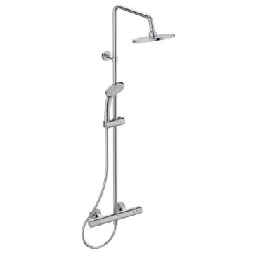 Ideal Standard  Ceratherm T25 exposed thermostatic shower system with Idealrain 200mm round rainshower, Idealrain M3 3 function 100mm handspray and 1.5m Ideaflex hose   A7209AA