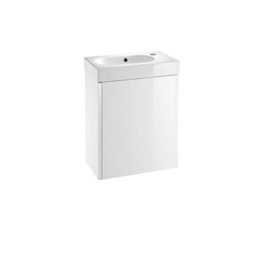Roca  Mini 450mm basin and base unit 450 x 250mm - 1 soft-close door - gloss white A855873806