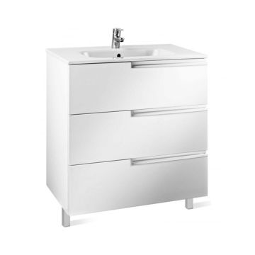 Roca  Victoria-N base unit 1000 x 460mm - 3 soft-close drawers - gloss white A856674806