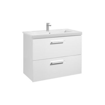 Roca  Prisma base unit 790 x 450mm - 2 soft-close drawers - gloss white A856882806