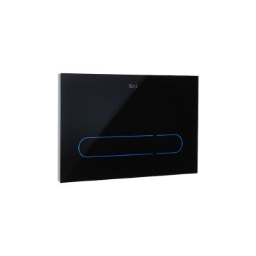 Roca In-Wall EP1 (compact version) - Electronic glass finished operating plate for concealed cistern with automatic or touchless dual flush and adjustable light in multiple colour choice  A890103008
