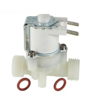 The Ideal Standard Sensorflow 21 solenoid valve complete 1/2 is a component designed for use in automated washroom systems. It operates with a sensor mechanism that allows for touchless control, enhancing hygiene and convenience. This solenoid valve is pa