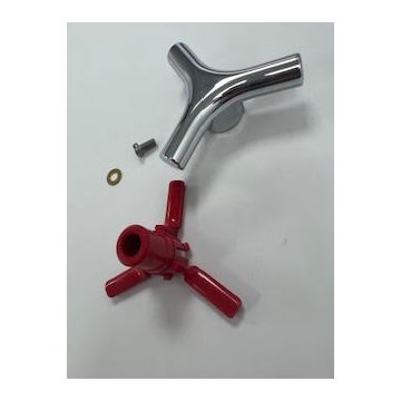 Ideal Standard B961285AA hot tap handle set in a polished chrome finish