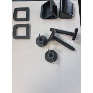 Black Celmac Plastic Seat Hinges