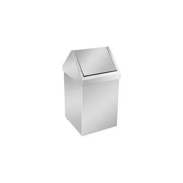 BOCCHI Swing Lid Trash Can  36 lt  Matte - Stainless Steel 3900-0135
