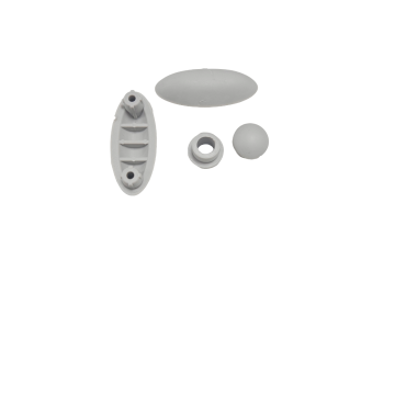 Toilet Seat Buffer Pads in Grey