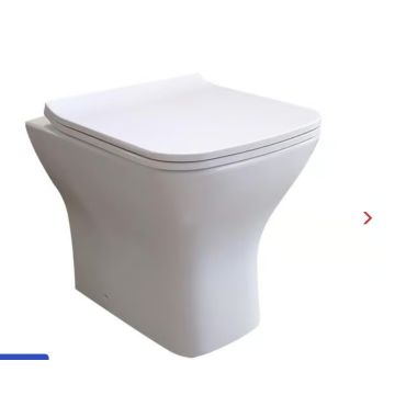 Nabis Tano back to wall square Toilet seat and Cover with fitting CB8801R