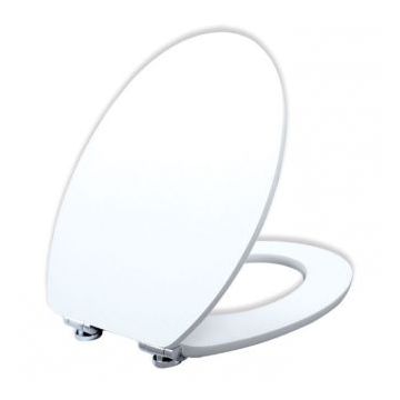 Celmac Wirquin DIPLOMAT Toilet Seat- Soft close hinges, mouldwood seat with a polished acrylic finish