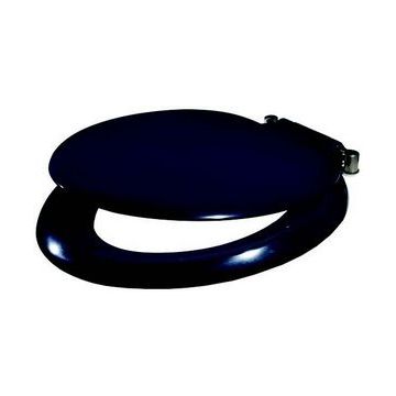 Celmac Sonata toilet seat with cover and hinges Black/Stainless Steel 
