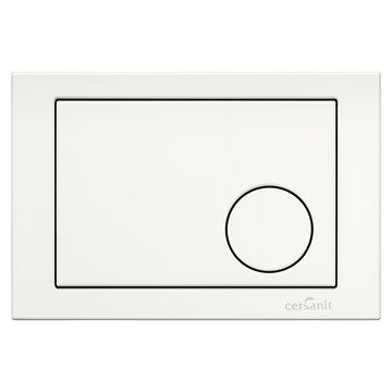 Cersanit Circle Link Flush Plate K97-089 in White Plastic
