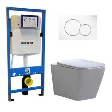 Geberit UP 320 Toilet set -Alexandria Flatline Sigma-01 White -Built-in WC Wall-mounted toilet DC2461