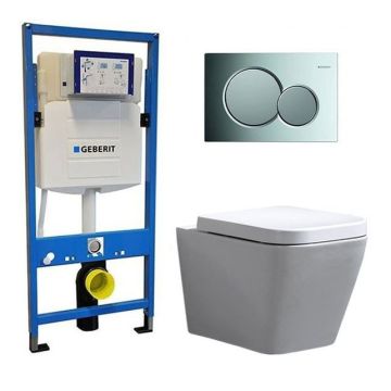 Geberit UP 320 Toilet set - Alexandria Sigma-01 White - Built-in WC Wall-hung toilet  DC2469