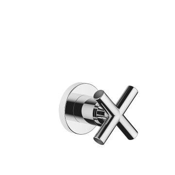 Dornbracht Tara. Cross Handle Wall Valve Clockwise Closing 3/4 Inch 3660889200 Chrome