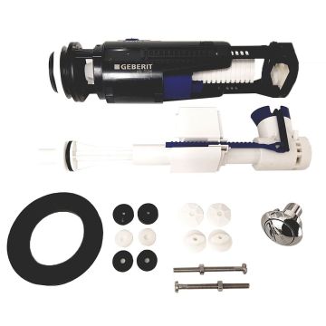 Duravit-D code complete cistern internals flush-valve and flush-button  0075901094-89340