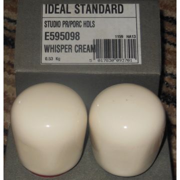 Ideal Standard Studio Tap Heads in Whisper Cream E595098