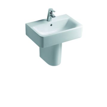 Ideal Standard  Concept Space 55x38cm Cube short projection pedestal basin - two tapholes  E788501