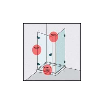 Enclosure sealing strips set for 8mm glass, Sealing strips set suitable for complete replacement for your shower.
