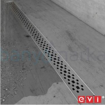 Evi metal Compactline Aqua CDK 1080 Shower Channel  50 Side Outlets  60 cm  Satin CDK.11.1080.60.1.SI