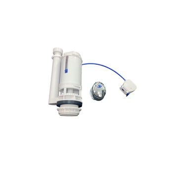 Lab Concealed Cistern Replacement Flush Valve B228 with C216 Chrome Oblong Push Button With 2 Inch Base