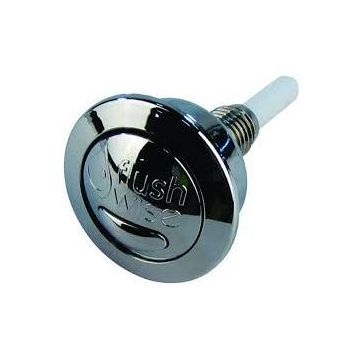 Flush wise silver chrome toilet button