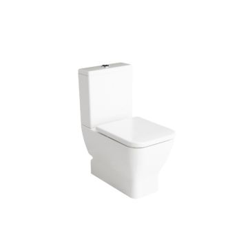GALA EMMA Square Toilet seat and cover 51640 Standard Close, 27110 WC pan BTW dual outlet, 50463 Curved elbow for WC pan vertical outlet. Installation with rod recommended.
