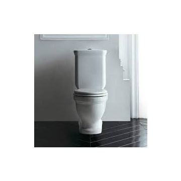 Galassia Ethos White polyester/wooden seat-cover, chromed hinges Standard Toilet seat 8413