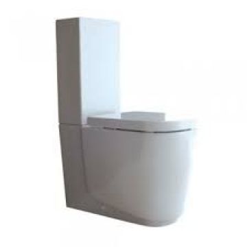Galassia Thermosetting wrap around seat-cover with soft closing system, White Matt 5451MT