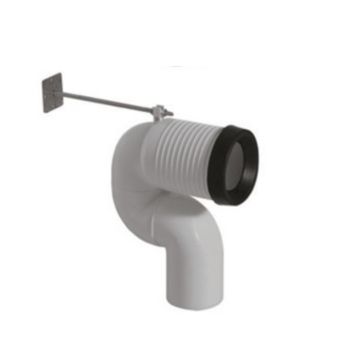 Galassia Elbow pipe for floor drain adjustable from 16 cms to 20 cms 9065