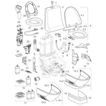 Geberit 250.061.11.1 Cistern cover for Geberit AquaClean 8000plus white alpine