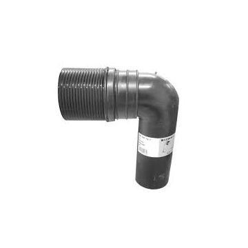 Geberit HDPE 367.997.16.1 connection bend 90° with leakage indicator connection for wall-hung WC: d=90mm, d1=90mm