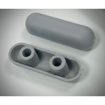 Grey Chloe Seat Buffer Set of 2 E908267 Sold As Seen