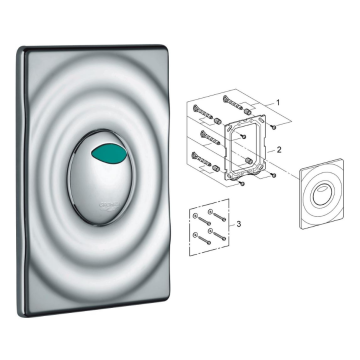 Grohe 37767000 Skate Air WC Wall Plate, In Chrome Faceplate 4005176214271