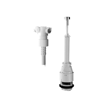 GROHE Replacement kit set for close-coupled ceramic cisterns with filling valve, servo discharge valve interruptible flush cycle fixing set with 100 mm screws and cellular rubber joint 100 mm dia. centring for filling and discharge valve when having large