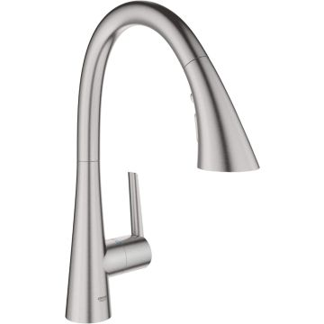 GROHE 32298DC3 Zedra Pull-Down Kitchen Faucet with sprayer Supersteel (Stainless Steel)
32298DC3

