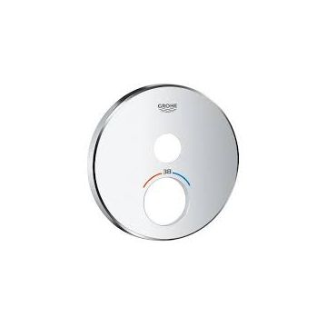 Grohe 49030000 is a genuine Grohe round metal escutcheon rosette designed for concealed, built-in SmartControl shower trim