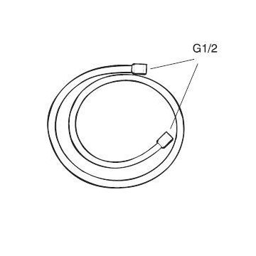 Gustavsberg Chrome, covered with plastic, lenght 1,75m GB41636263 00