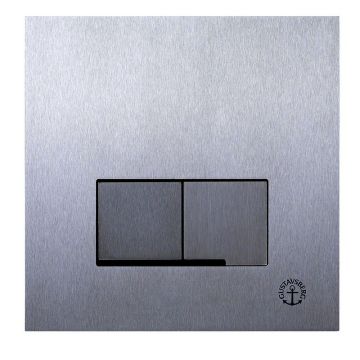 Guvstavberg Front operated 3/6l dual flush/push-button Stainless, rectangular  GB1921102054