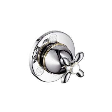 HANSGROHE AXOR CARLTON - TRIO/ QUATTRO SHUT-OFF AND DIVERTER VALVE FOR CONCEALED INSTALLATION WITH CROSS HANDLE DN20 17925000