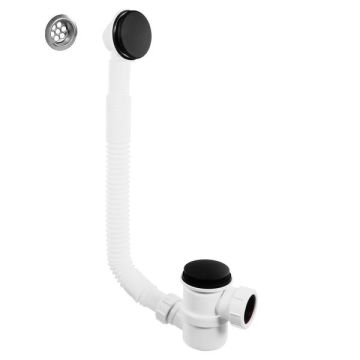 McAlpine 1.50 Top Access Bath Trap+O/F Matt Blk HC2650UK-MB Bathroomsuites